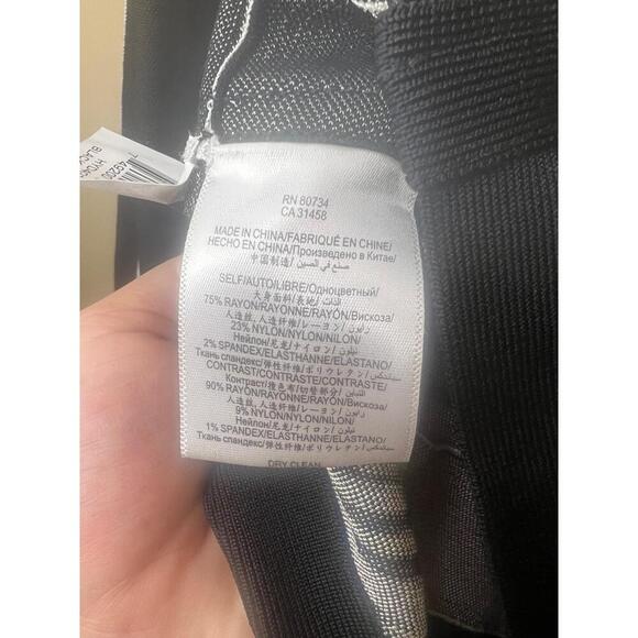 Herve Leger HYD4G309 Black White Bandage Zipper Sleeve Zip Up Sweater Large - Picture 6 of 14